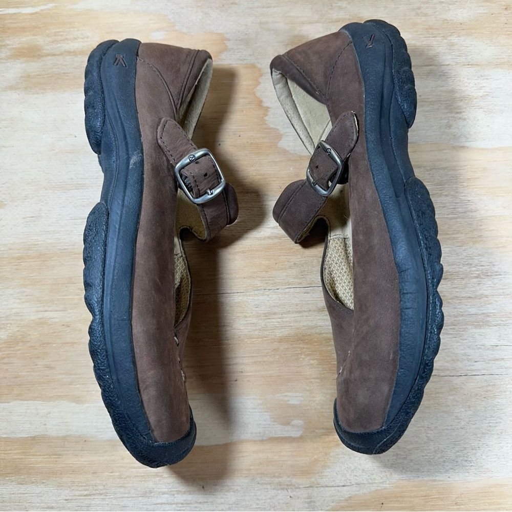 Keen Brown Leather Mary Jane Shoes Women’s Size 8 - Picture 3 of 9